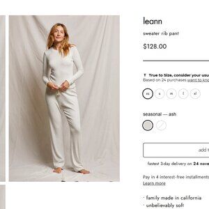 Mixology perfectwhitetee Leann Sweater Rib Pant